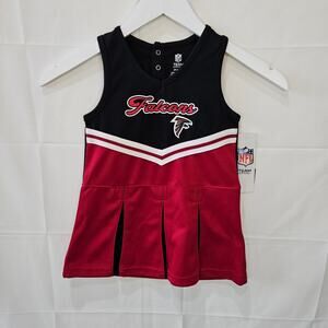 NFL Falcons Cheerlead Dress Outfit Toddler Red Black Size 4T